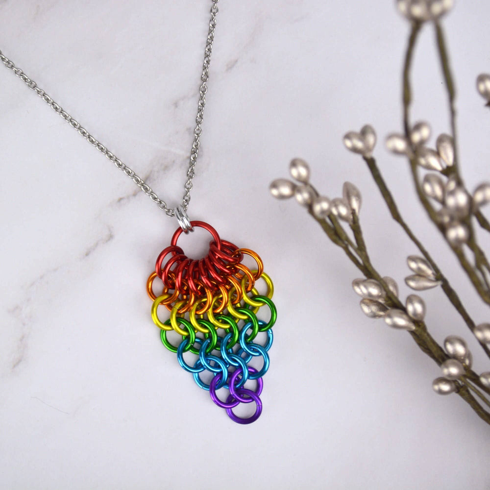 Pridemaille Cluster Pendant - LGBTQ Rainbow