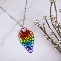 Pridemaille Cluster Pendant - LGBTQ Rainbow