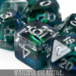RPG Dice Set - Watchful Eye (Reptile)