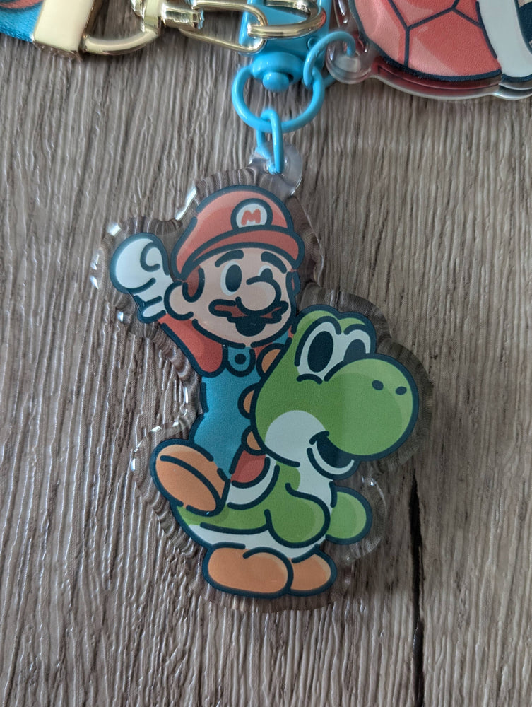 Wristlet Lanyard & Keychain Charms - Super Mario
