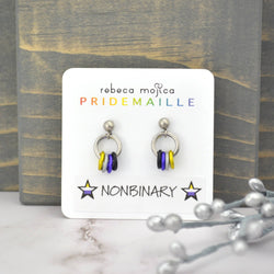 Pridemaille Tiny Hoop Earring - Nonbinary