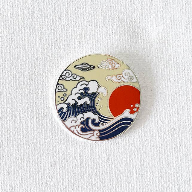 Enamel Pin - UFO Wave