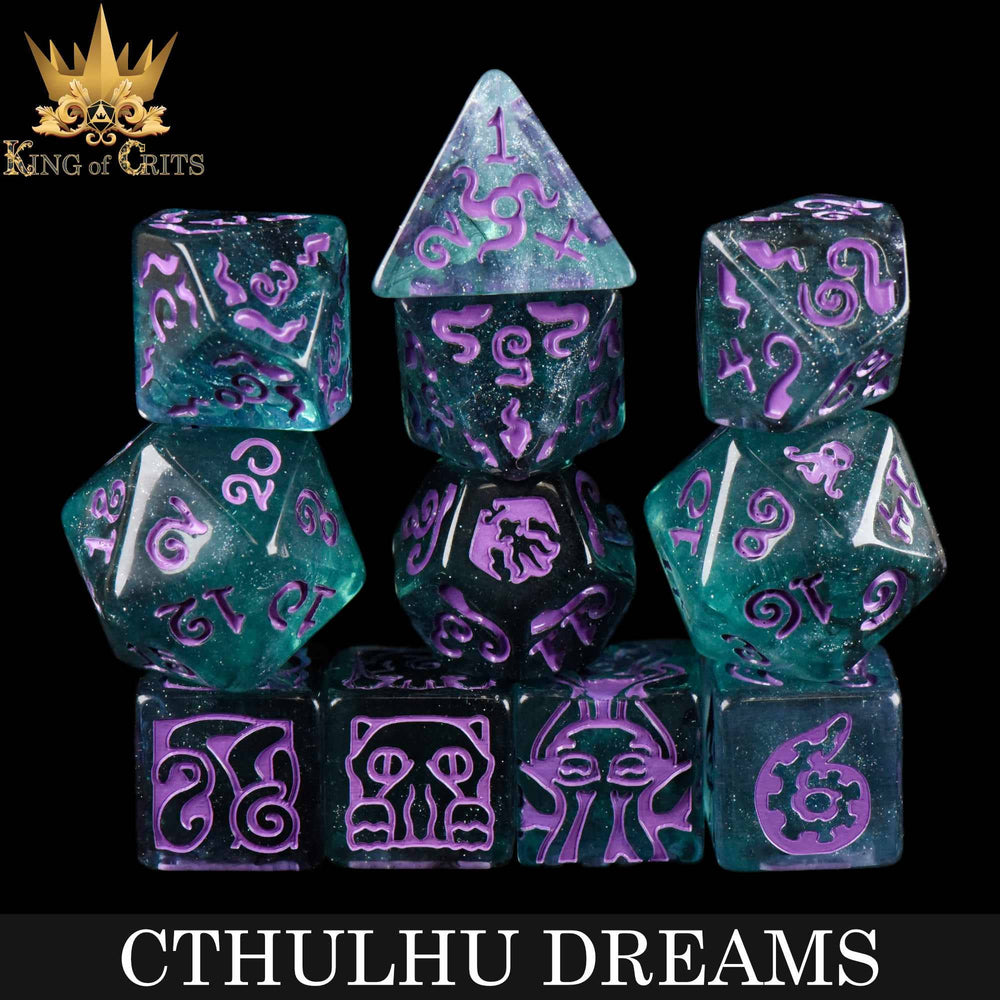 King of Crits Dice Set - Cthulhu Dreams (11-Piece)