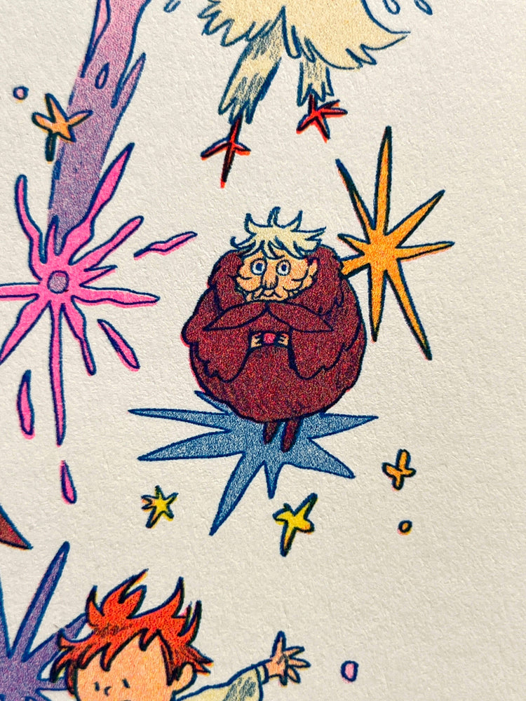 Riso Print - Howl's Moving Castle