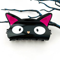 Hair Clip - Moon Cat: Black