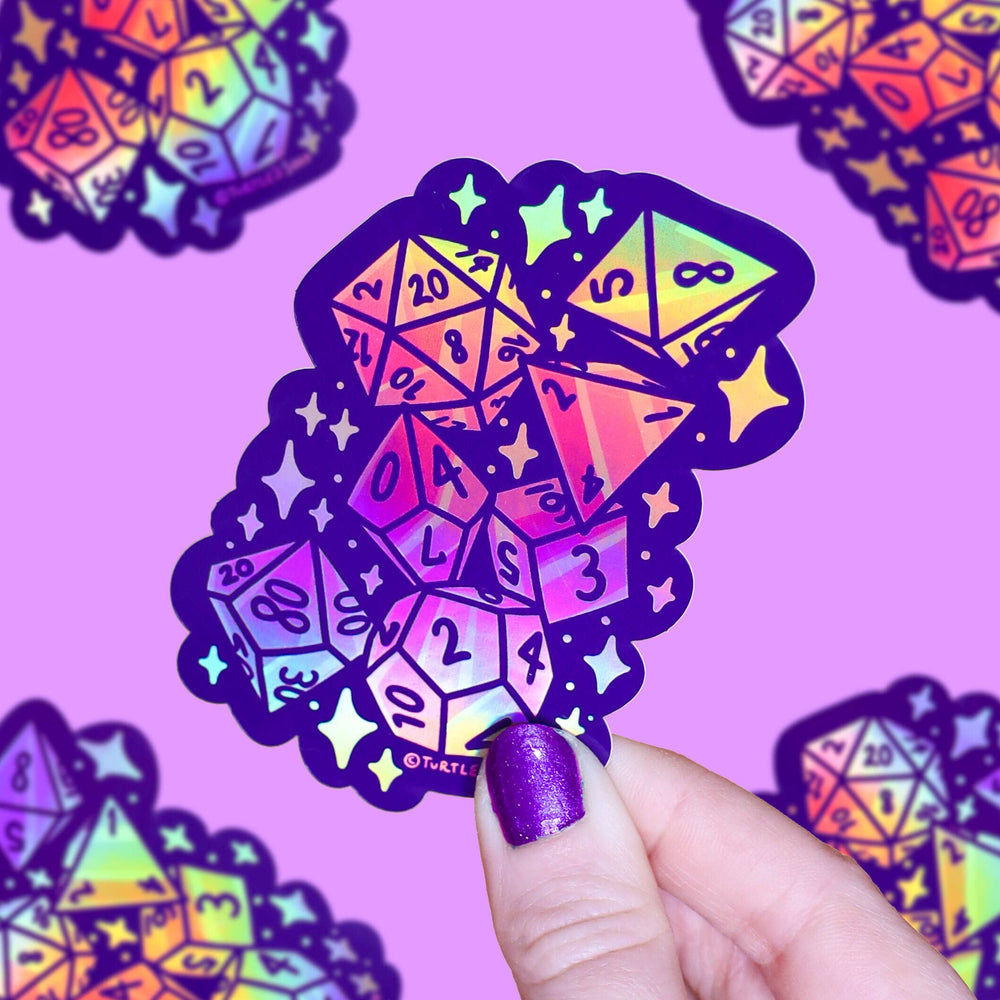 Vinyl Sticker - D20 Dice (Holographic)