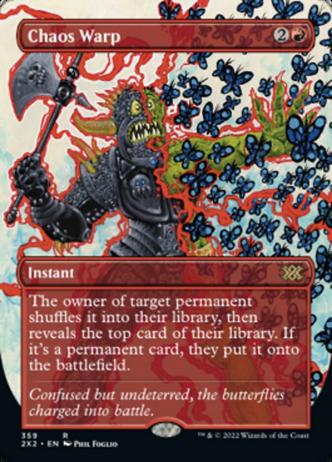 mtg cards like chaos warp Magic the Gathering 2022 Double Masters then reveals the top card of their library Chaos Warp - Magic the