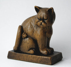 Reproduction Medieval Carving - Sad Old Church Cat
