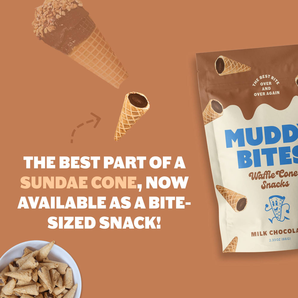 Muddy Bites - Milk Chocolate Waffle Cone Snacks