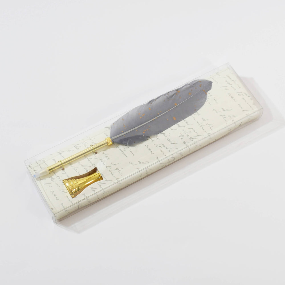 Quill Ballpoint Pen & Stand Set - Time Concept Blue