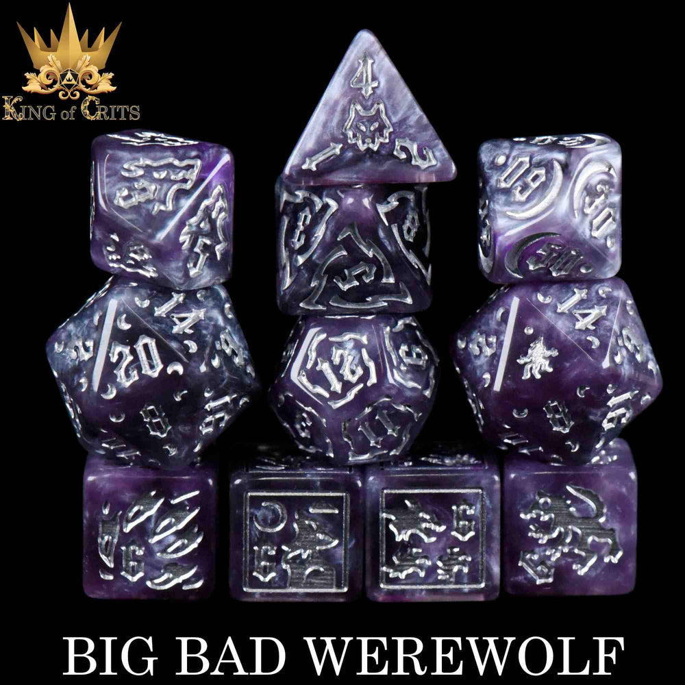 King of Crits Dice Set - Big Bad Werewolf (11-Piece)