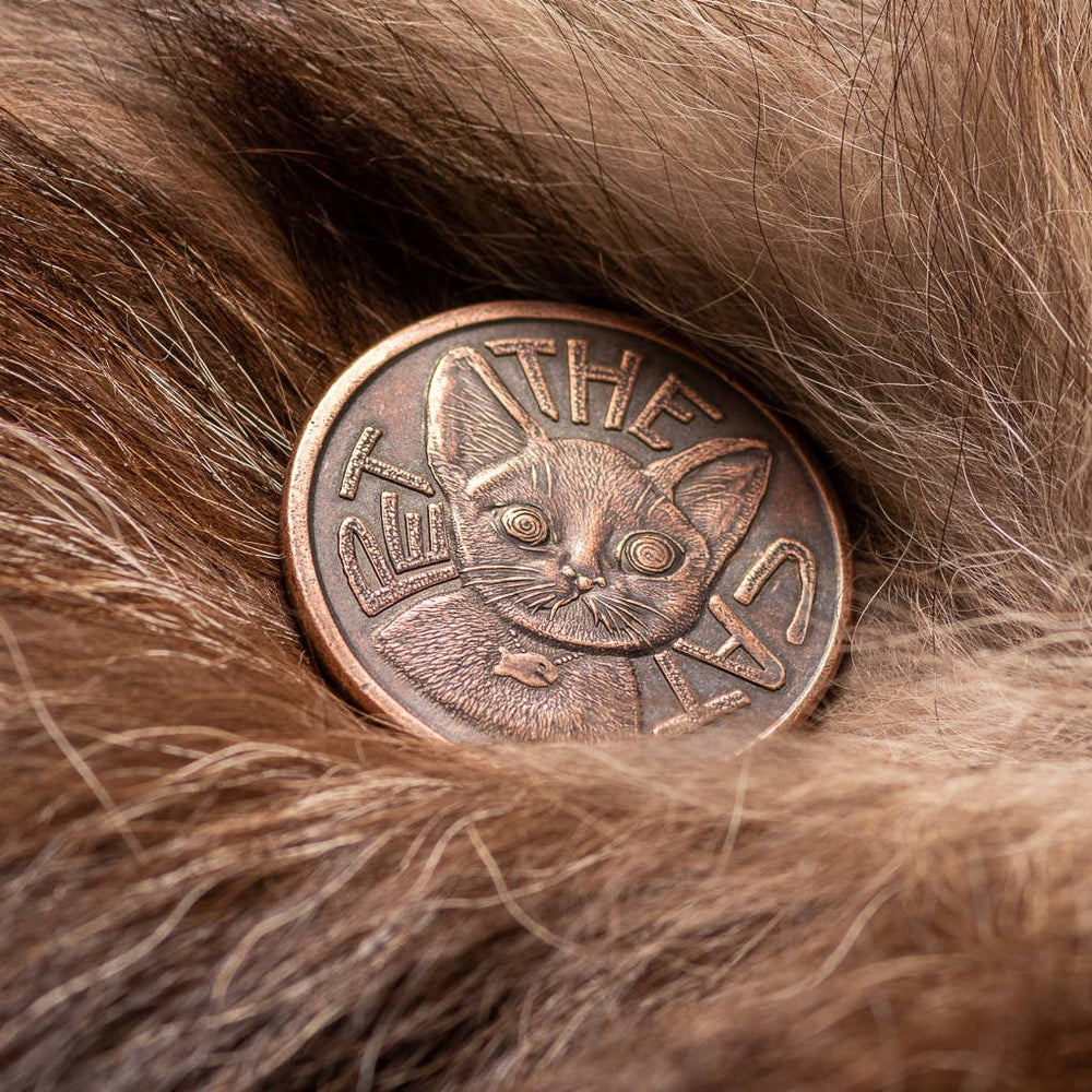 Pet the Cat / Flip Again Copper Decision Maker Coin