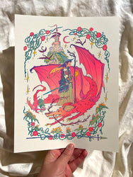 Riso Print - Dragon Witch