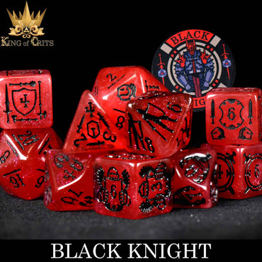 King of Crits Dice Set - Black Knight (11-Piece)