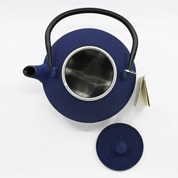 Tea Kettle - Blue Hobnail