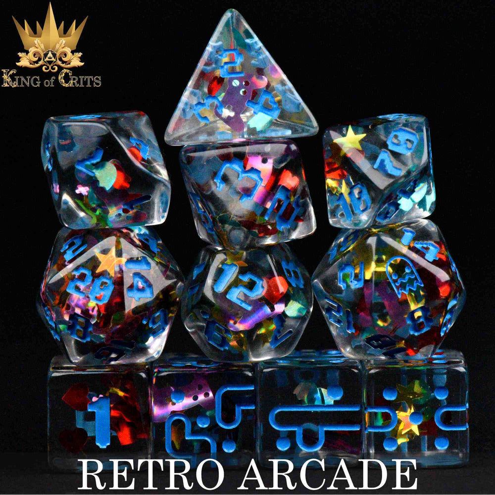 King of Crits Dice Set - Retro Arcade (11-Piece)