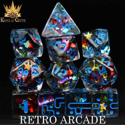 King of Crits Dice Set - Retro Arcade (11-Piece)