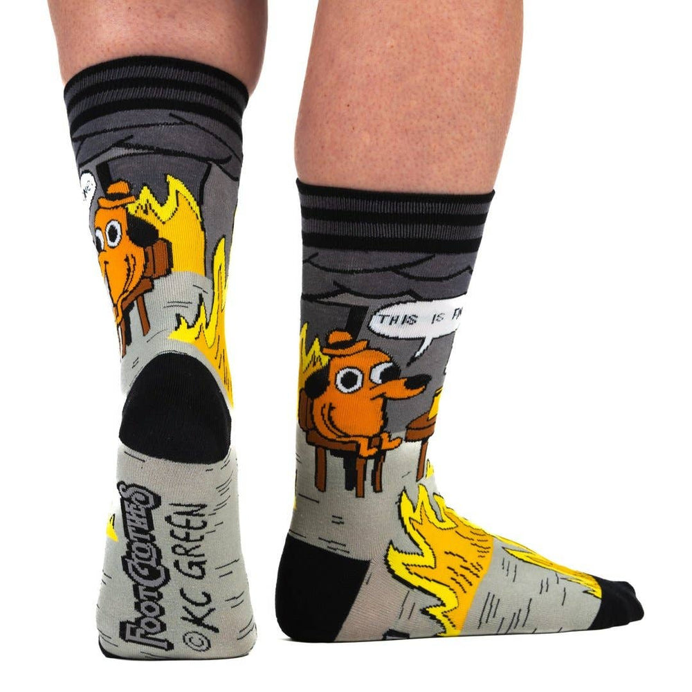 Crew Socks - This is Fine (Noir Edition)