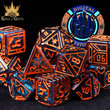 King of Crits Dice Set - Digital Dystopia (11-Piece)