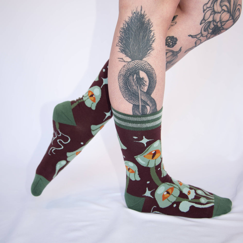 Crew Socks - Mystic Mushrooms