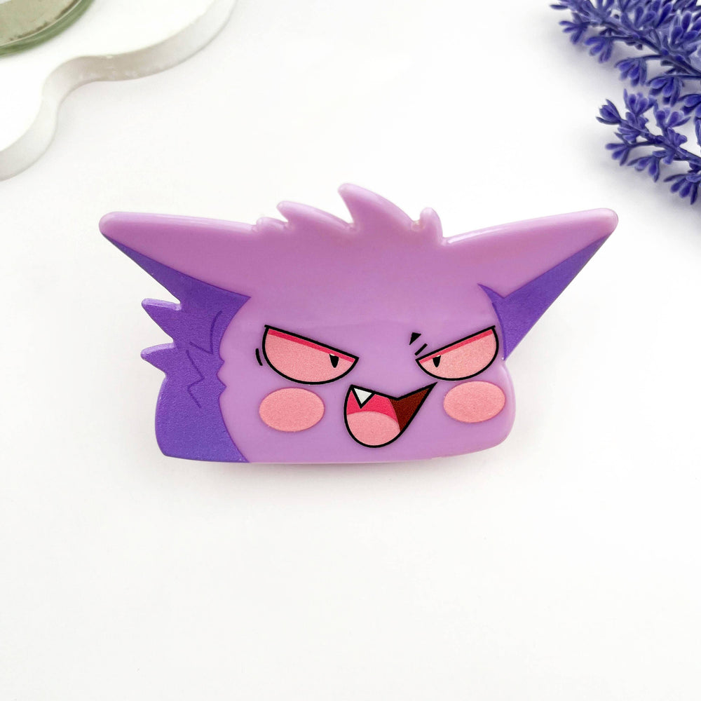 Hair Clip - Purple Monster A