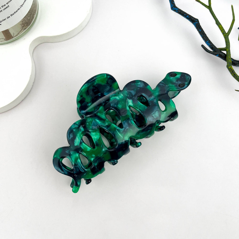 Hair Clip - Green Snake