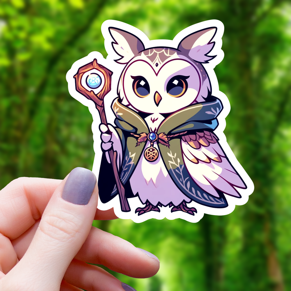 Vinyl Sticker - Owl Druid