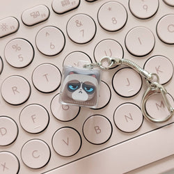 Fidget Keycap Keychain - Grumpy Cat