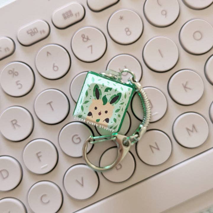 Fidget Keycap Keychain - Leafe