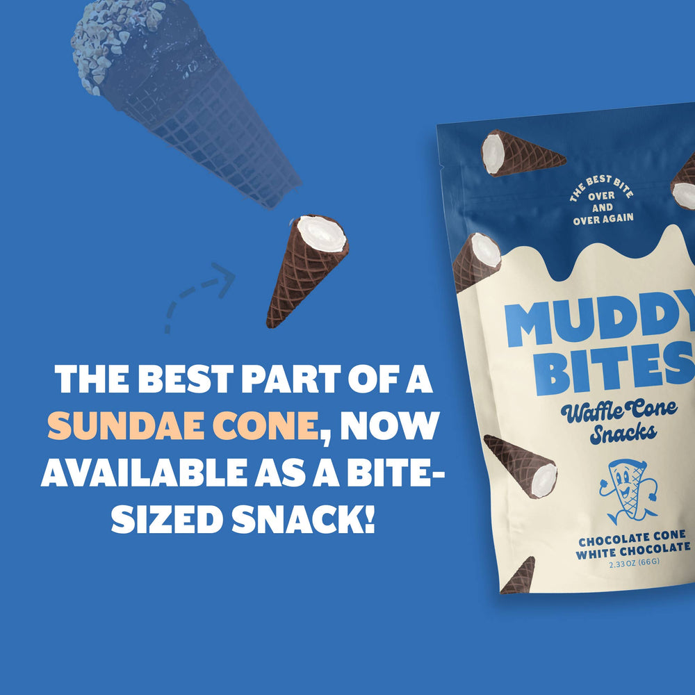 Muddy Bites - Cookies 'n Cream Waffle Cone Snacks