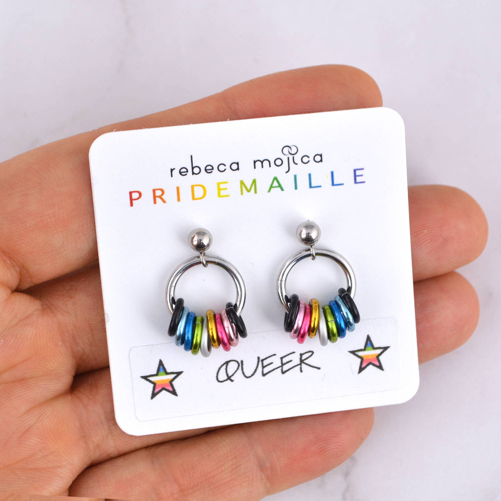 Pridemaille Tiny Hoop Earring - Queer Pride