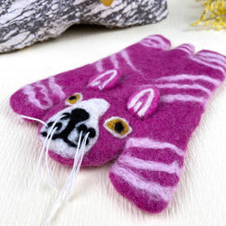 Animal Rug Coaster - Pink Cat