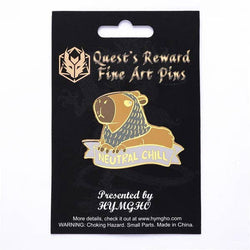 Enamel Pin - Neutral Chill Capybara