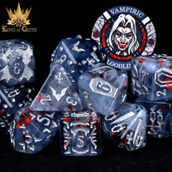 King of Crits Dice Set - Vampiric Bloodline (11 Dice Set)