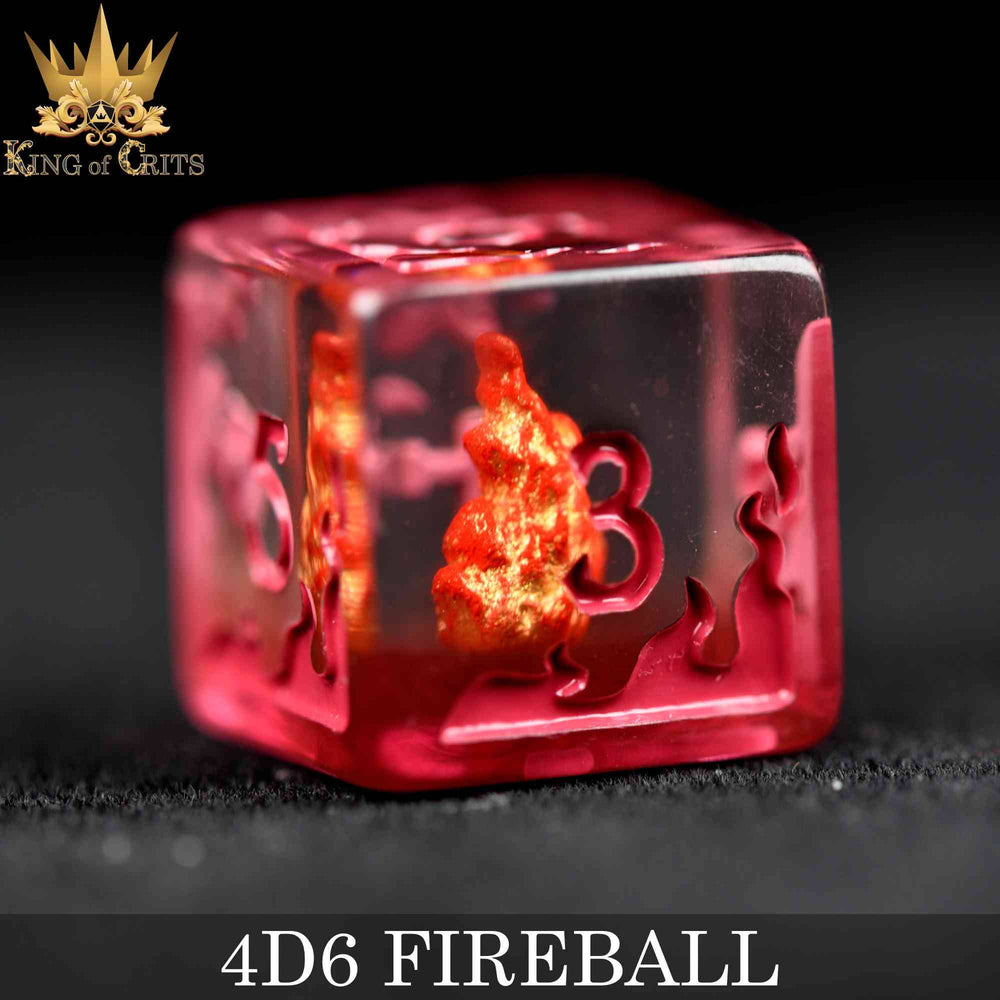 King of Crits Dice Set - Fireball 4D6