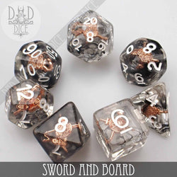 RPG Dice Set - Sword and Board