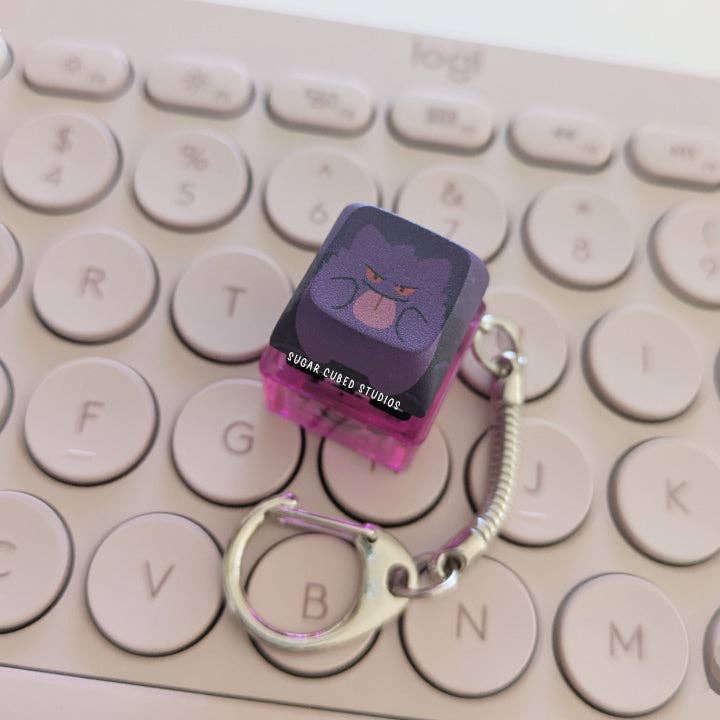 Fidget Keycap Keychain - Silly Ghost Boi