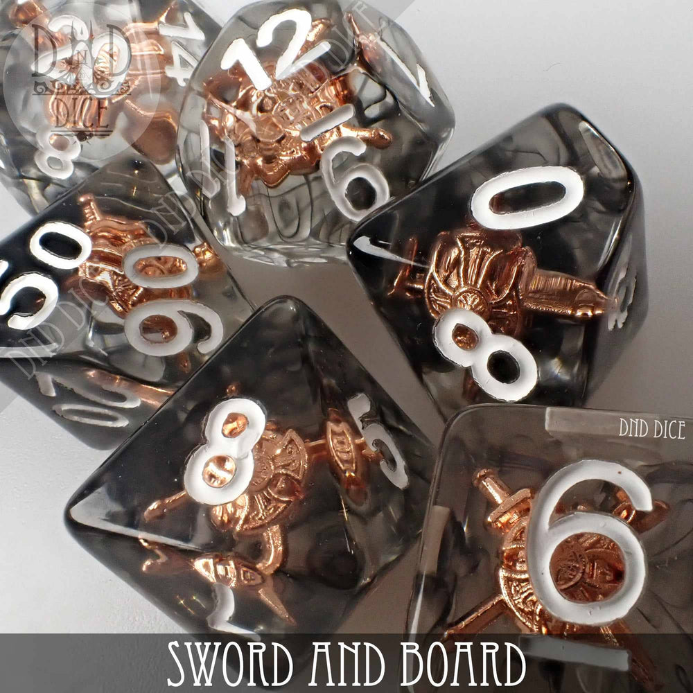 RPG Dice Set - Sword and Board