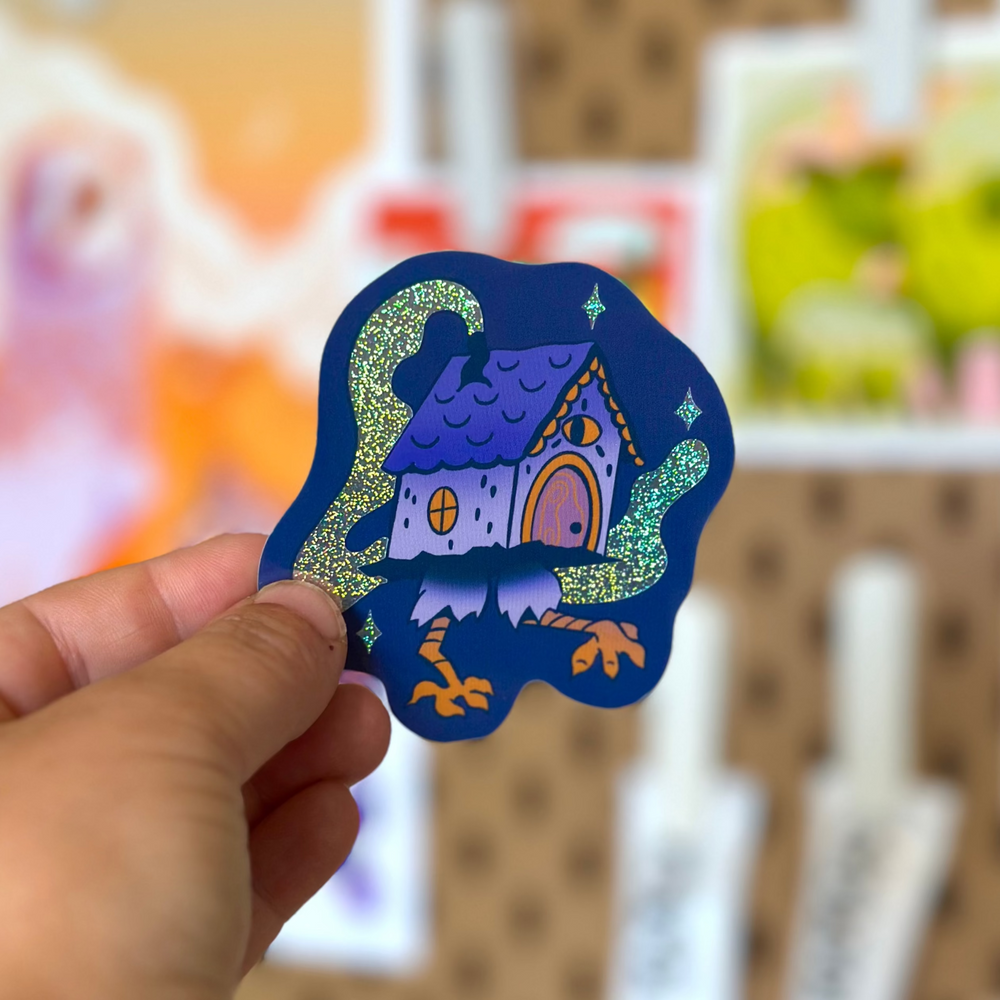 Sticker - Baba Yaga Hut (Holographic)
