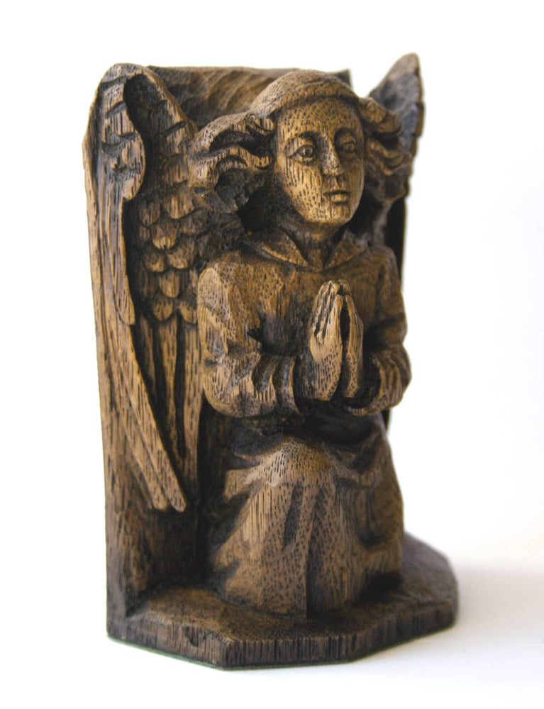 Reproduction Medieval Carving - Angel Corbel Praying