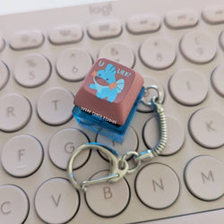 Fidget Keycap Keychain - U liek Mudkipster?