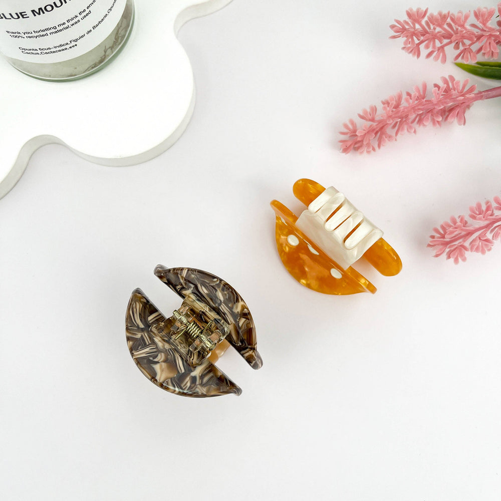 Hair Clip - Yellow Mushroom