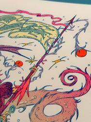 Riso Print - Dragon Warrior