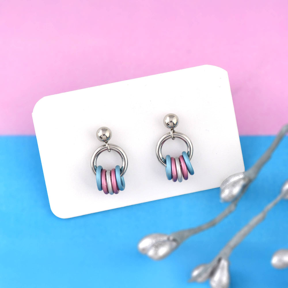 Pridemaille Tiny Hoop Earring - Transgender Pride