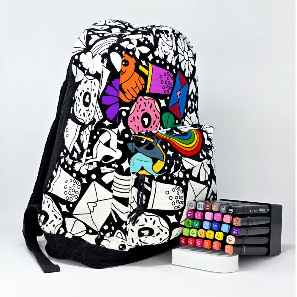 Color Your Own - Backpack (Retro Tech)