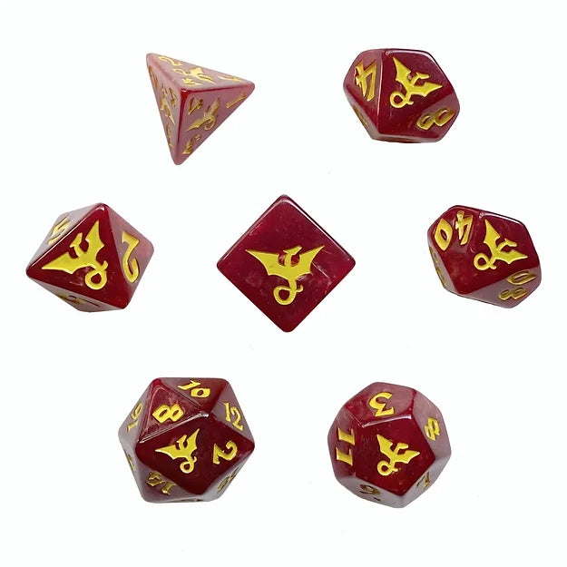 RPG Dice Set - Red Dragon