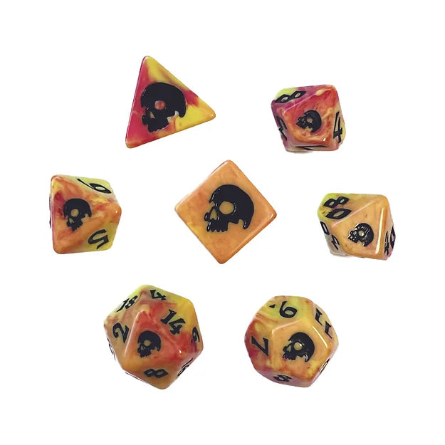 RPG Dice Set - Cinderskull