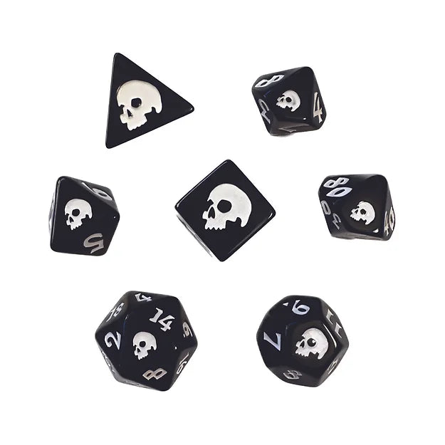 RPG Dice Set - Black Death