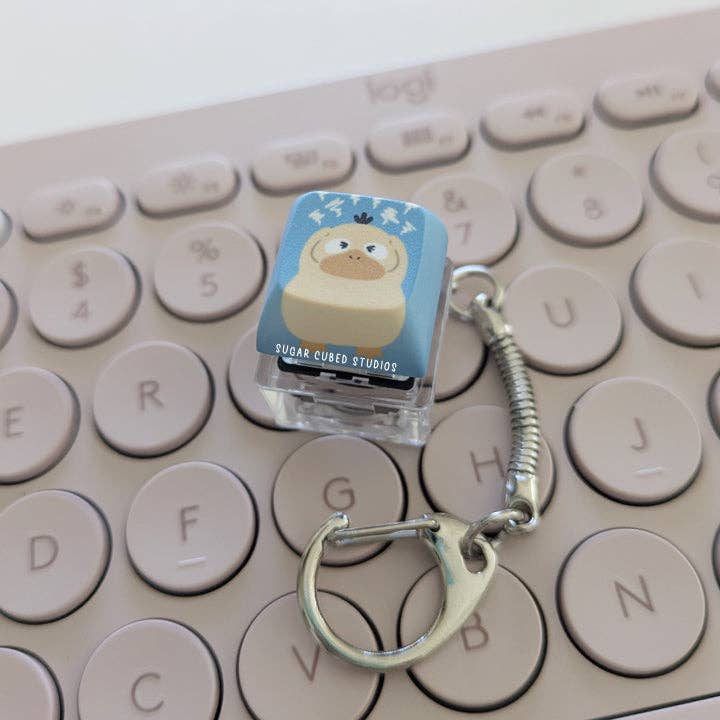 Fidget Keycap Keychain - Confused Duck
