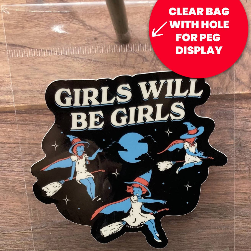 Vinyl Sticker - Girls Will Be Girls Witch